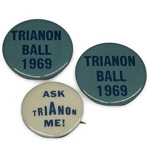 Trianon Ball Vintage Event Pinbacks LOT OF 3 60s Advertising‎ Collectible Badge